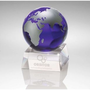 Firmada II Blue Crystal Globe - Clear/Blue