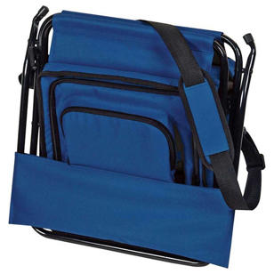 Folding Insulated Cooler Chair - Blue