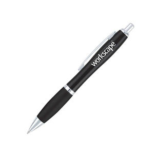 Curvaceous Metal Ballpoint Pen - Black