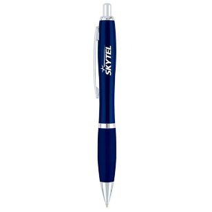 Curvaceous Metal Ballpoint Pen - Blue