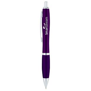 Curvaceous Metal Ballpoint Pen - Purple