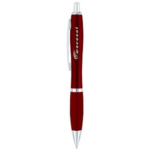 Curvaceous Metal Ballpoint Pen - Red