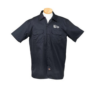 Dickies Men's Short Sleeve Work Shirt - Dark/All - Blue, Dark Navy