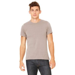 Bella + Canvas Unisex Jersey Short-Sleeve T-Shirt - Brown, Pebble