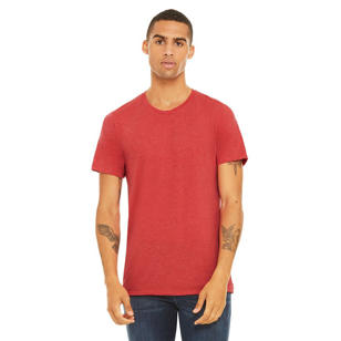 Bella + Canvas Unisex Triblend Dark T-Shirt - Red, Triblend