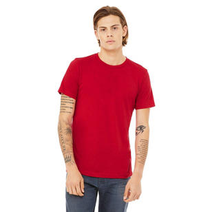 Bella + Canvas Unisex Triblend Dark T-Shirt - Red, Solid Triblend