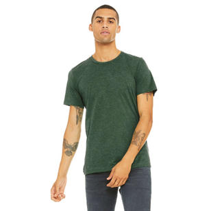 Bella + Canvas Unisex Triblend Dark T-Shirt - Green, Grass Triblend