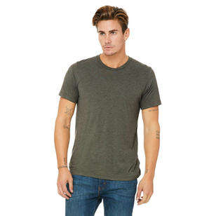 Bella + Canvas Unisex Triblend Dark T-Shirt - Green, Military Triblend