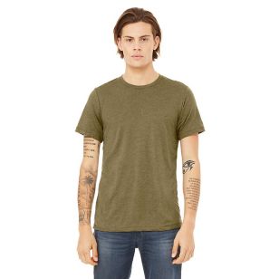 Bella + Canvas Unisex Triblend Dark T-Shirt - Olive, Triblend