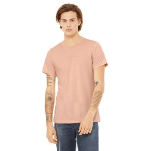 Bella + Canvas Unisex Triblend Dark T-Shirt - Peach, Triblend