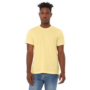Bella + Canvas Unisex Triblend Dark T-Shirt - Yellow, Pale Triblend