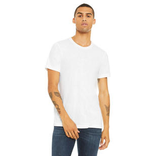 Bella + Canvas Unisex Triblend Dark T-Shirt - White, Solid Triblend