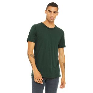 Bella + Canvas Unisex Triblend Dark T-Shirt - Forest, Solid Triblend