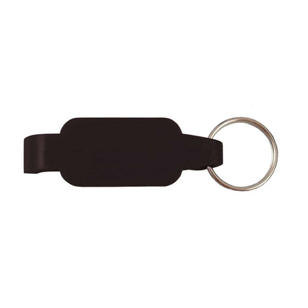 Wide Body Bottle Opener Key Tag - Black