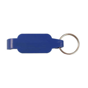 Wide Body Bottle Opener Key Tag - Blue