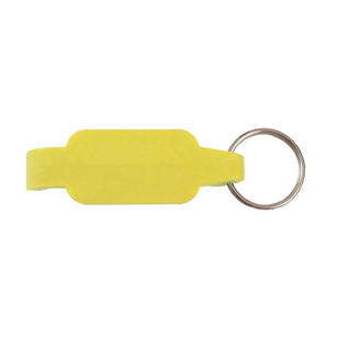 Wide Body Bottle Opener Key Tag - Yellow