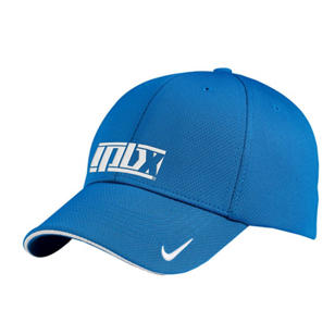 Nike Golf Dri-Fit Mesh Swoosh Flex Sandwich Cap - Dark/All - Blue, Pacific