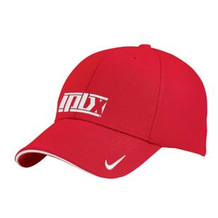 Nike Golf Dri-Fit Mesh Swoosh Flex Sandwich Cap - Dark/All - Red, Sport