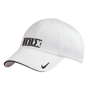 Nike Golf Dri-Fit Mesh Swoosh Flex Sandwich Cap - Dark/All - White