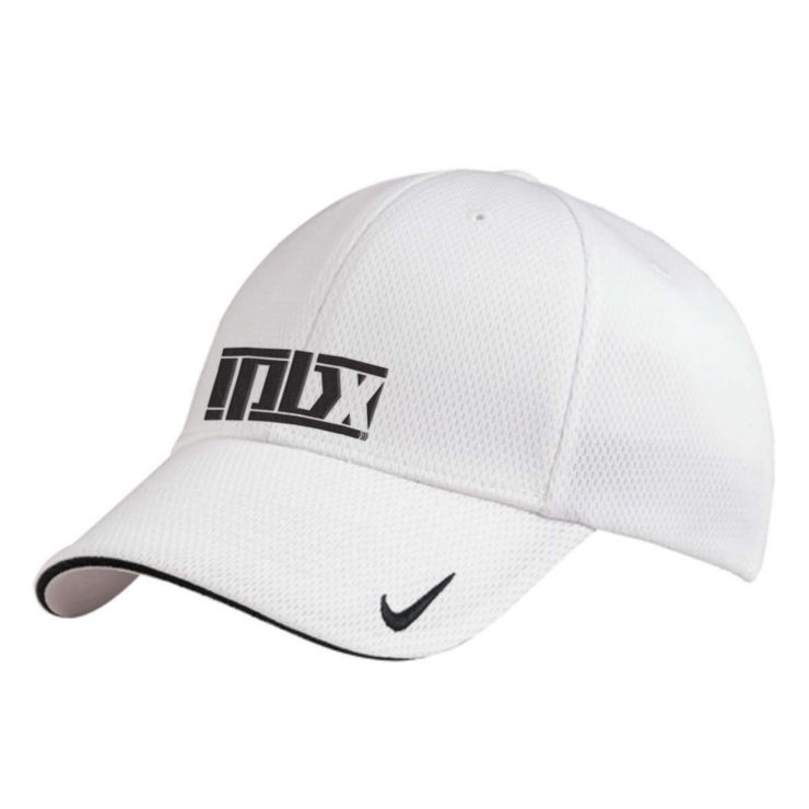 Nike Golf DriFit Mesh Swoosh Flex Sandwich Cap Dark/All Black