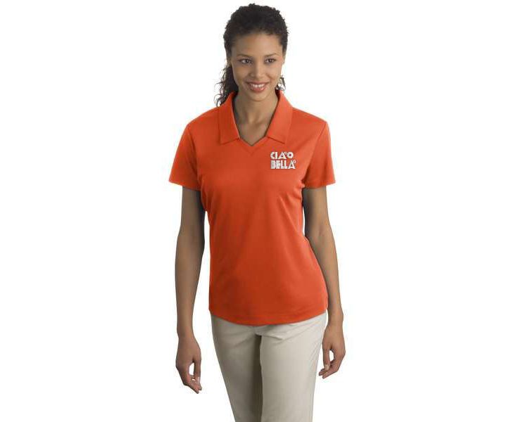 Nike Ladies  Dri-FIT Micro Pique 2.0 Polo - Orange, Team