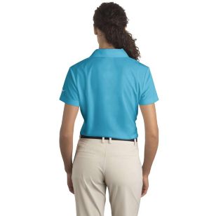 Nike Ladies  Dri-FIT Micro Pique 2.0 Polo - Blue, Tidal