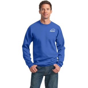 Port and Company 7.8 Oz. Crewneck Sweatshirt - Dark/Colors - Blue, Royal
