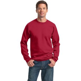 Port and Company 7.8 Oz. Crewneck Sweatshirt - Dark/Colors - Red