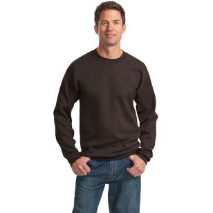 Port and Company 7.8 Oz. Crewneck Sweatshirt - Dark/Colors - Chocolate, Dark