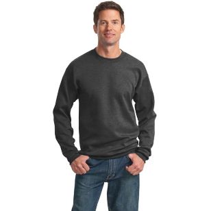 Port and Company 7.8 Oz. Crewneck Sweatshirt - Dark/Colors - Gray, Dark Heathered