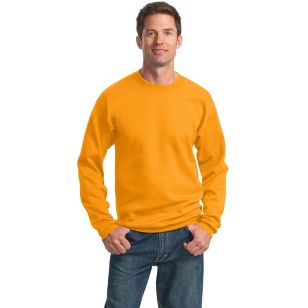 Port and Company 7.8 Oz. Crewneck Sweatshirt - Dark/Colors - Gold, Athletic