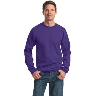 Port and Company 7.8 Oz. Crewneck Sweatshirt - Dark/Colors - Purple