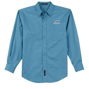 Port Authority Long Sleeve Easy Care Shirt - Dark/All - Blue, Maui