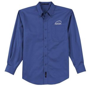 Port Authority Long Sleeve Easy Care Shirt - Dark/All - Blue, Mediterranean