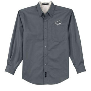 Port Authority Long Sleeve Easy Care Shirt - Dark/All - Gray, Steel/Stone