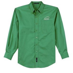 Port Authority Long Sleeve Easy Care Shirt - Dark/All - Green, Court