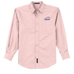 Port Authority Long Sleeve Easy Care Shirt - Dark/All - Pink, Light