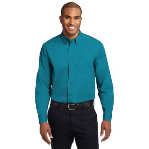 Port Authority Long Sleeve Easy Care Shirt - Dark/All - Green, Teal