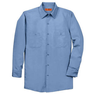 Red Kap Long Sleeve Industrial Work Shirt - Dark/Colors - Blue, Petrol