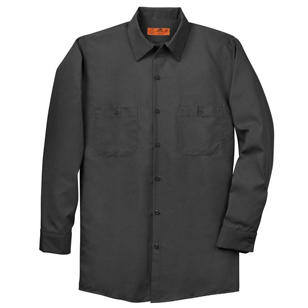 Red Kap Long Sleeve Industrial Work Shirt - Dark/Colors - Charcoal