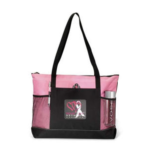 Select Zippered Tote - Pink, Peony
