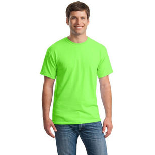 Gildan Heavy 100% Cotton T-Shirt - Green, Neon