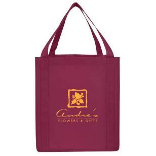 Saturn Jumbo Nonwoven Grocery Tote - Burgundy