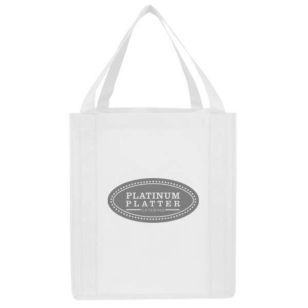 Saturn Jumbo Nonwoven Grocery Tote - White