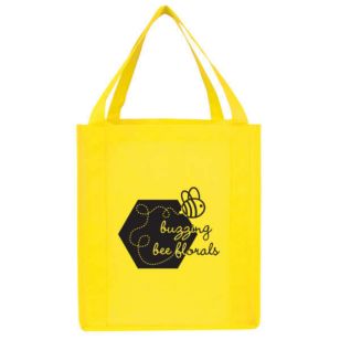 Saturn Jumbo Nonwoven Grocery Tote - Yellow (PMS-Yellow C)