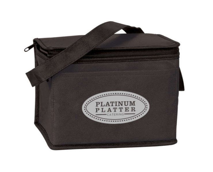 6 Pack Nonwoven Cooler Bag - Black