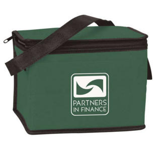 6 Pack Nonwoven Cooler Bag - Green, Hunter