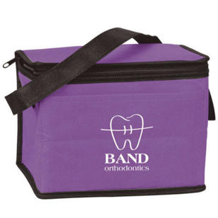 6 Pack Nonwoven Cooler Bag - Purple