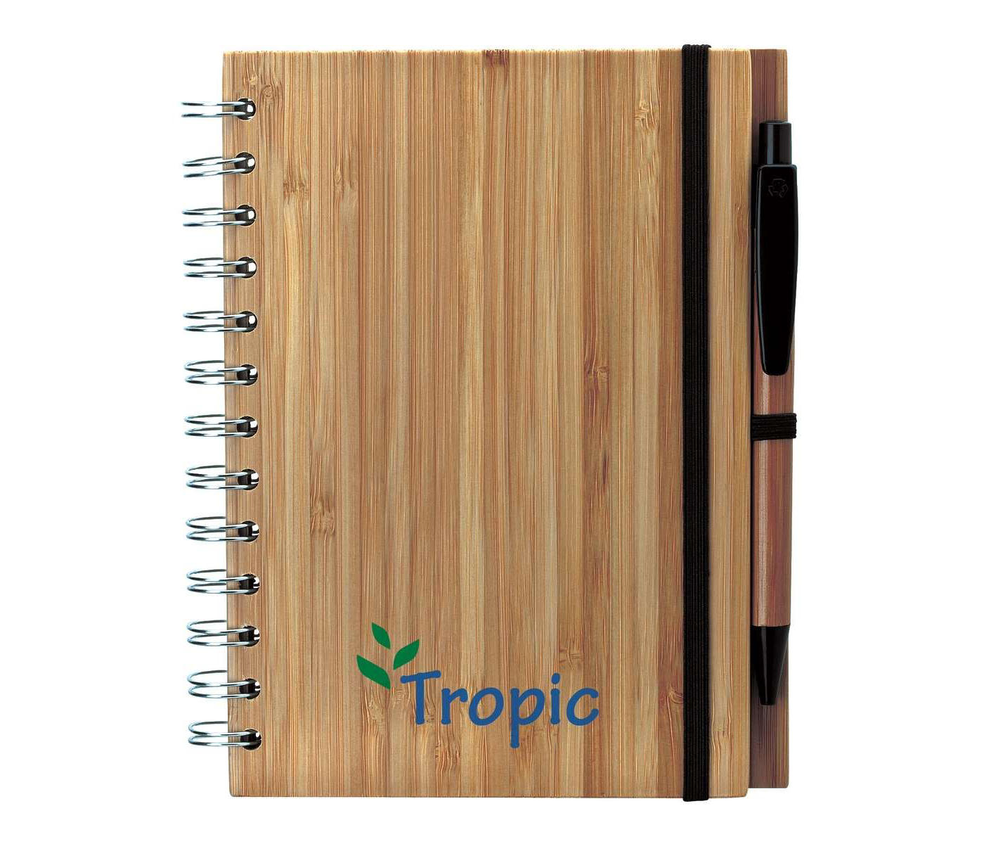 Albany Bamboo Notebook & Pen - Bamboo