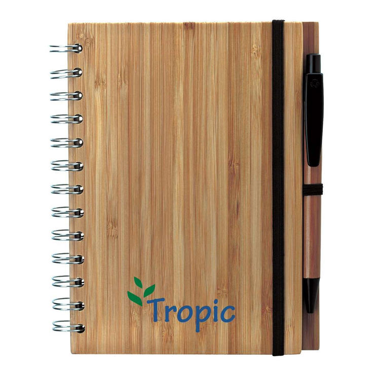 Albany Bamboo Notebook & Pen - Bamboo